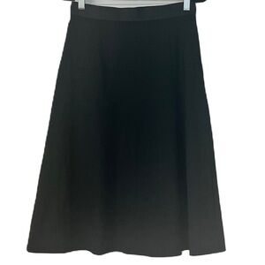 Yarns & Stitches Petite Black Knit Skirt Black Pleats Stretchy Size M